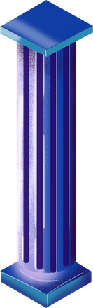 Gradient Glossy Buildable Surrealist Pillar